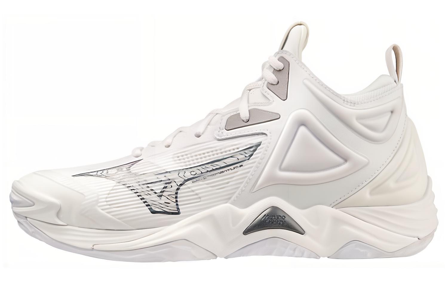 Mizuno Wave Momentum 3 Mid &#x27;White Metallic Grey&#x27; V1GA231751
