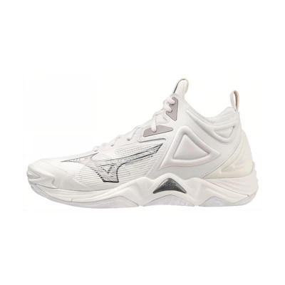 Mizuno Wave Momentum 3 Mid 'White Metallic Grey'
