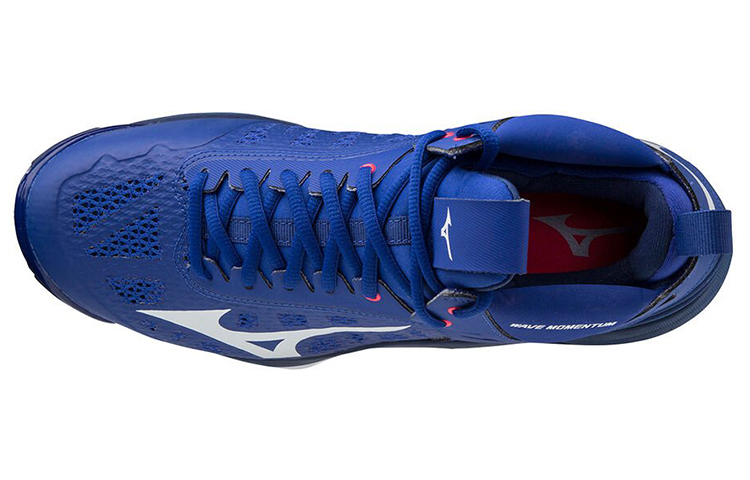 Order Mizuno Wave Momentum 中筒透氣耐磨防滑排球鞋 男女通款 藍白