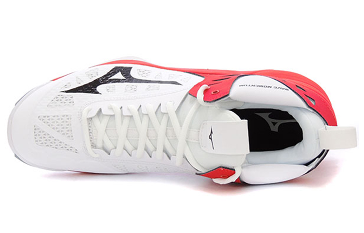 Order Mizuno 波紋動能 中筒排球鞋 白紅 男女皆宜