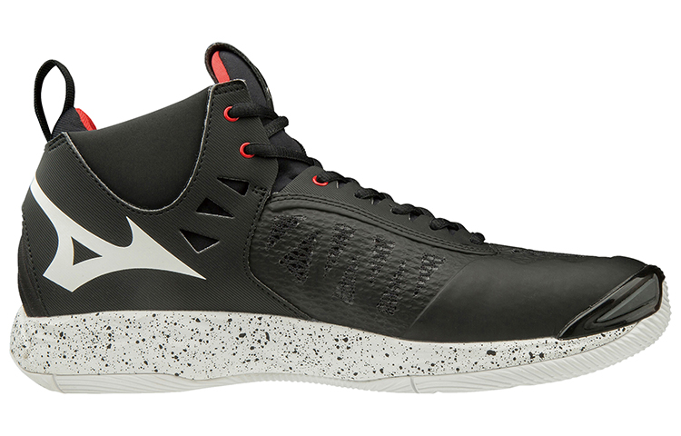 Order Mizuno Wave Momentum Mid Voleibol 'Negro Blanco' V1GA191701