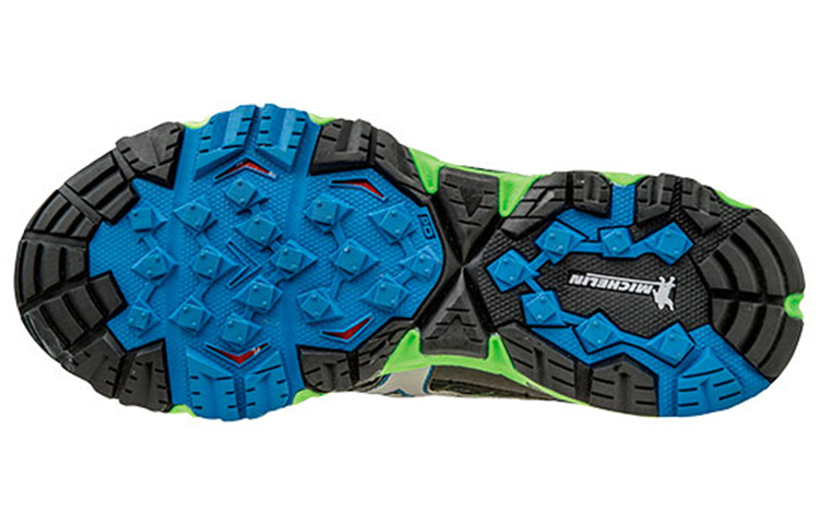 Shop 美津濃 Wave Mujin 3 減震防滑耐磨 低筒 跑步鞋 黑綠