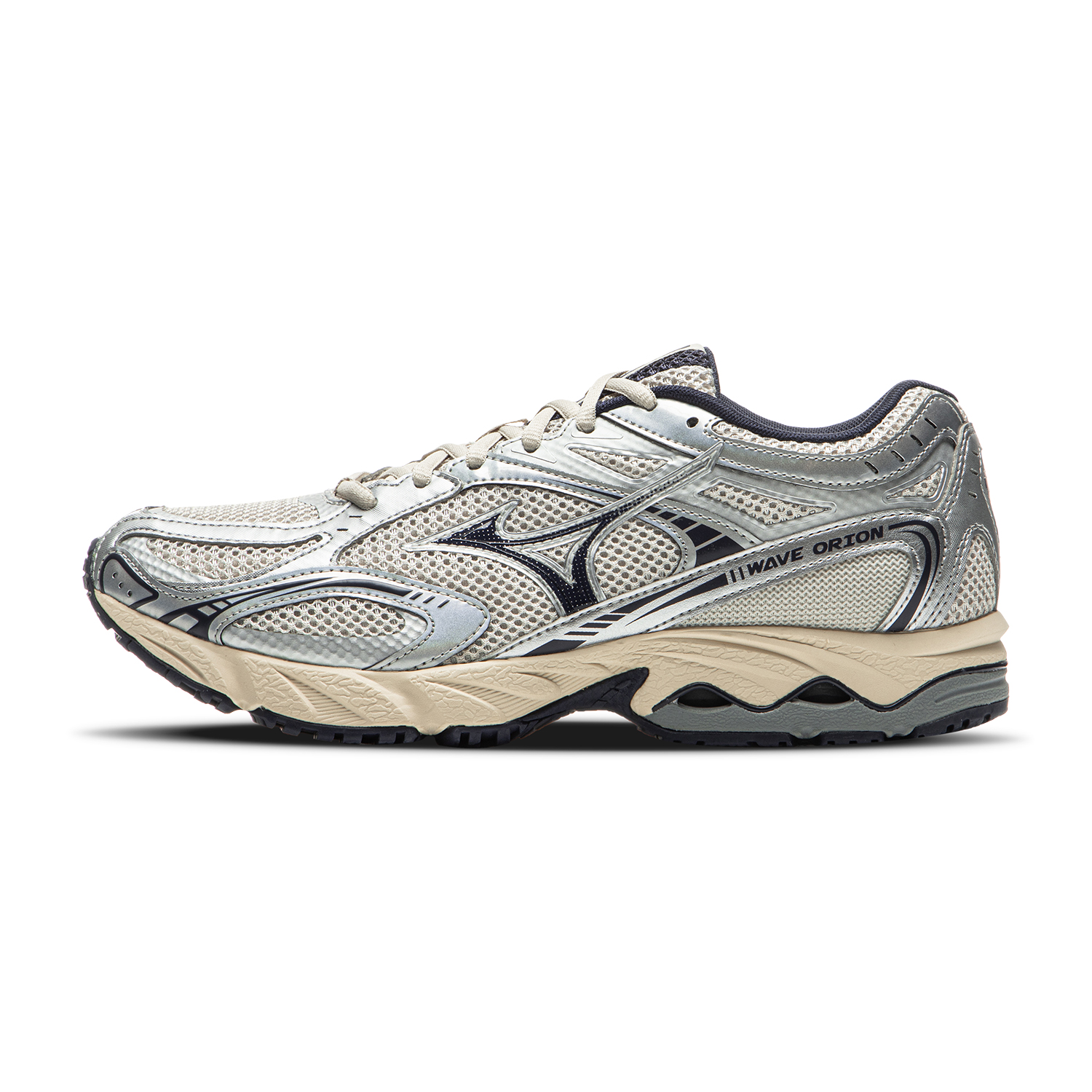 Mizuno Wave Orion Beige Running Shoes - Lightweight Fabric & EVA Sole D1GH232110