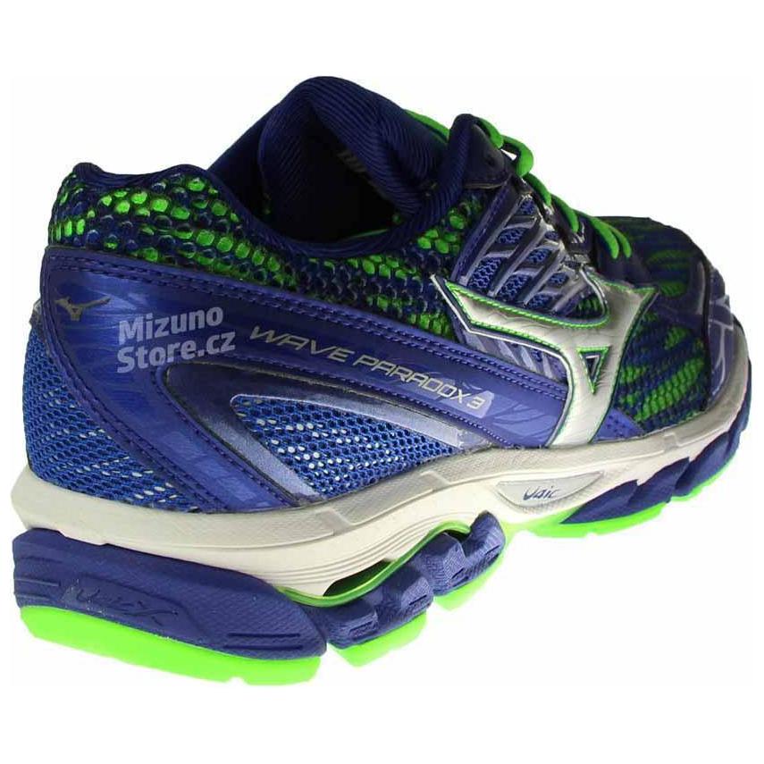 Lookbook Mizuno Wave Paradox 3 Baskets Basses Résistantes Bleu Vert J1GC161203