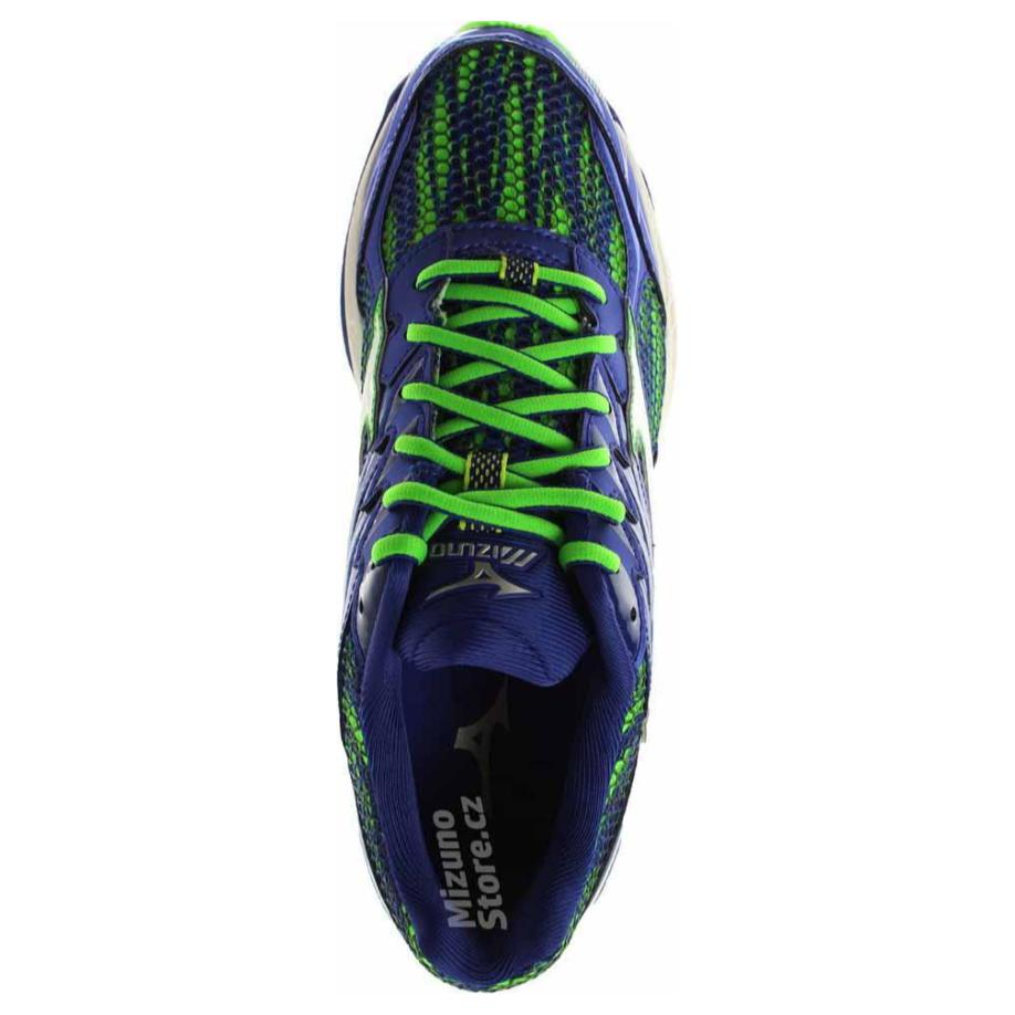 Shop Mizuno Wave Paradox 3 Baskets Basses Résistantes Bleu Vert J1GC161203