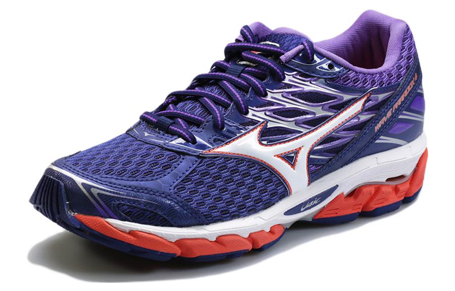 Lookbook Mizuno Wave Paradox 4 Low Tops Langlebig Lila Weiß Orange J1GD174002