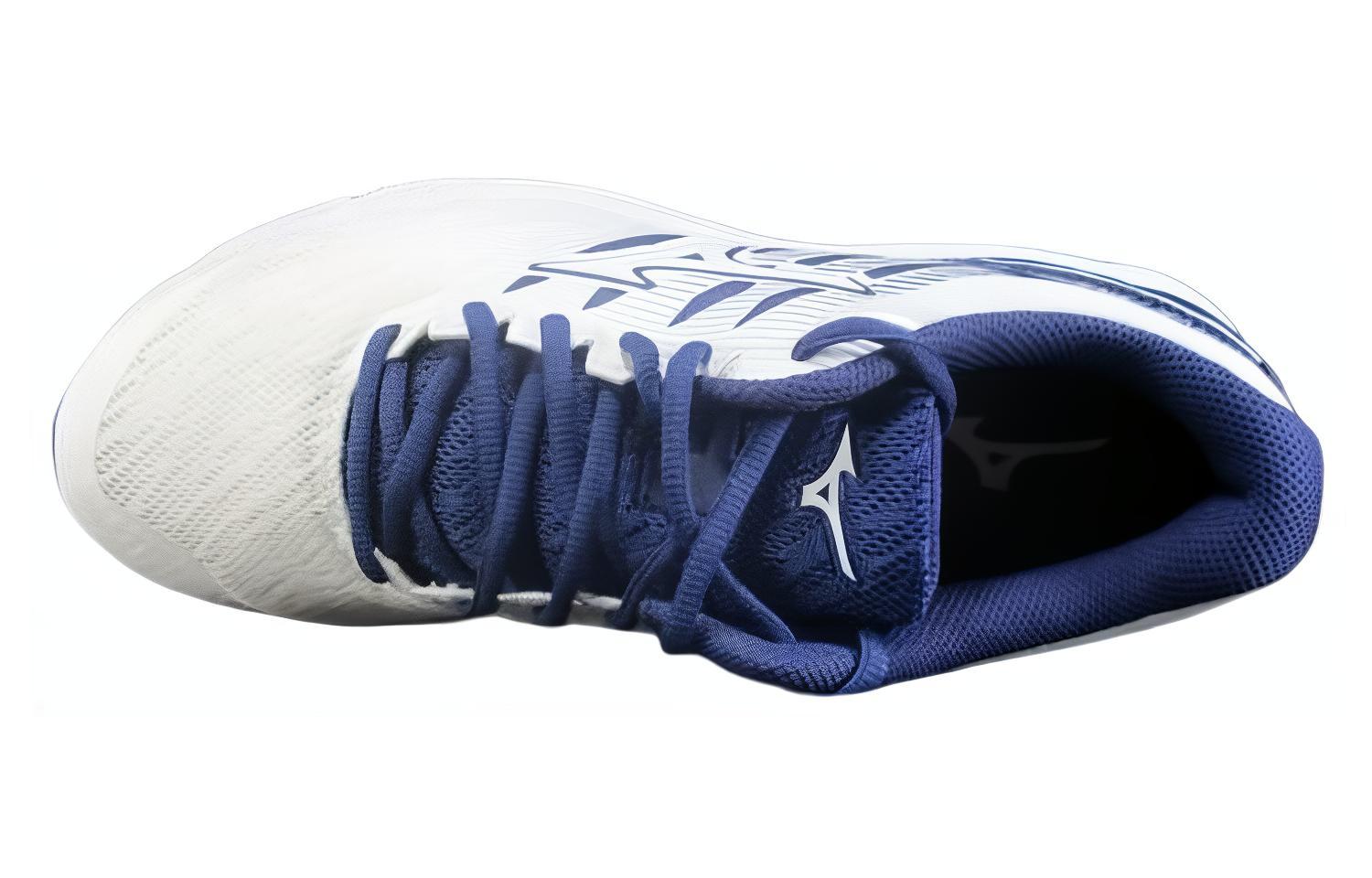 Lookbook Mizuno Wave Prodigy 2 Lage Sneakers Slijtvast Wit Blauw J1GR181001
