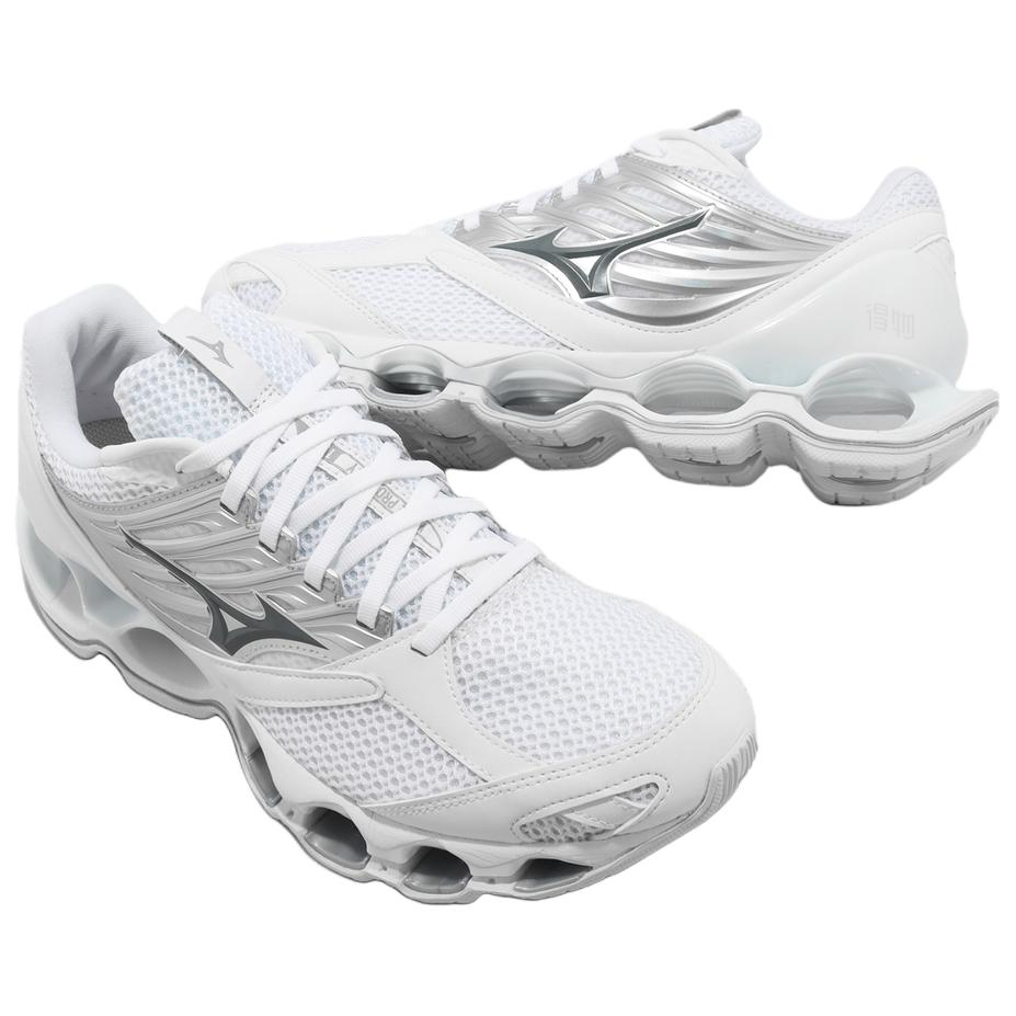 Shop Mizuno Wave Prophecy 13 S 'White Silver' J1GC248331