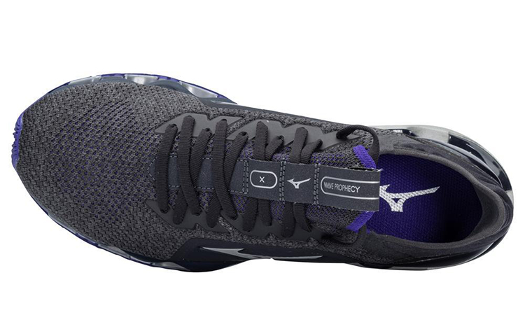 Lookbook Mizuno Wave Prophecy X Knit 'Black Purple' J1GC214967