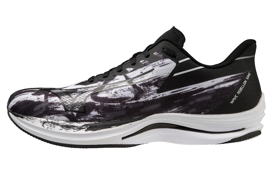 Mizuno Wave Rebellion Sonic 'White Black Paint Stroke' J1GC239201