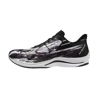 Mizuno Wave Rebellion Sonic 'White Black Paint Stroke'