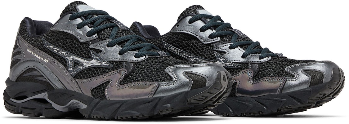Mizuno Wave Rider 10 ''Hitam Pasir Kelabu Metalik'' D1GA243108 2
