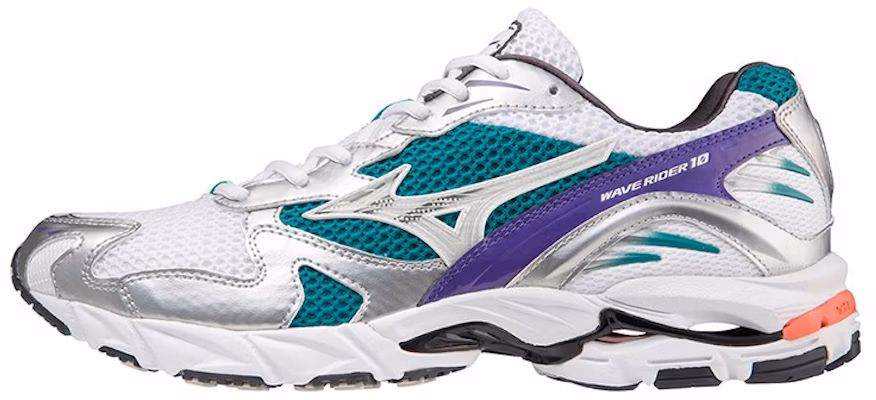Mizuno Wave Rider 10 'White Silver Teal Blue' D1GA210407 Buy Mizuno Wave Rider 10 'White Silver Teal Blue' D1GA210407
