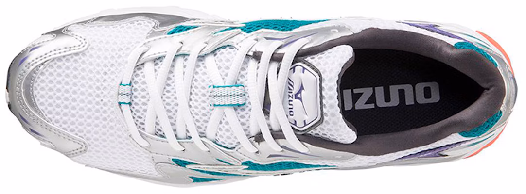 ミズノ ウェーブライダー10 白/銀/青緑 (Mizuno Uēburaidā 10 Shiro/Gin/Aomidori) D1GA210407 Lookbook ミズノ ウェーブライダー10 白/銀/青緑 (Mizuno Uēburaidā 10 Shiro/Gin/Aomidori) D1GA210407