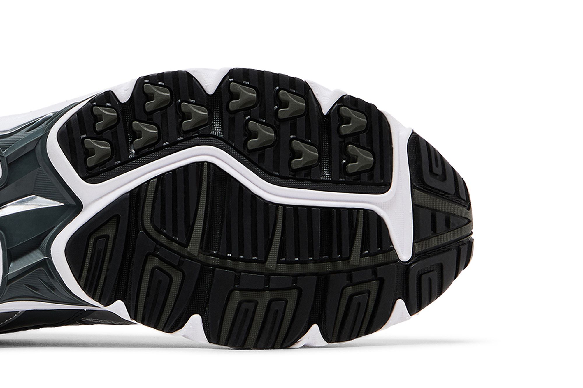 Sizing Mizuno Wave Rider 10 'Putih Hitam Perak' D1GA210405