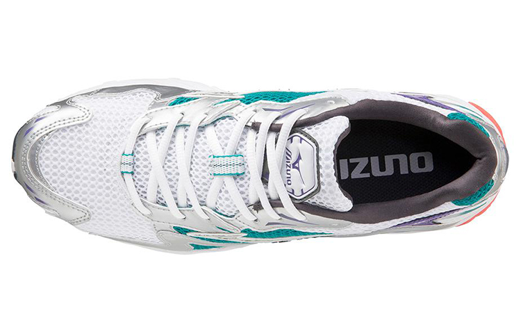 Shop Mizuno Wave Rider 10 防滑耐磨輕便 低筒 跑步鞋 男女同款 銀白綠