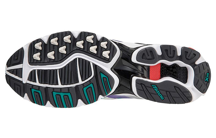 Details for Mizuno Wave Rider 10 防滑耐磨輕便 低筒 跑步鞋 男女同款 銀白綠