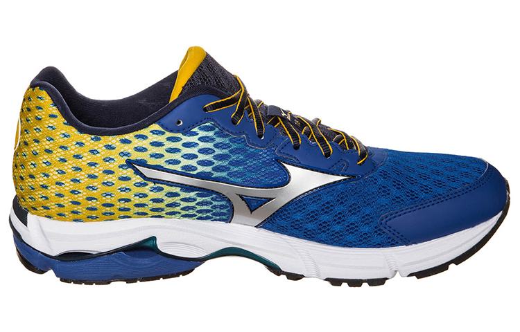 Order Mizuno Wave Rider 18 ''Blauw Geel'' J1GC150304