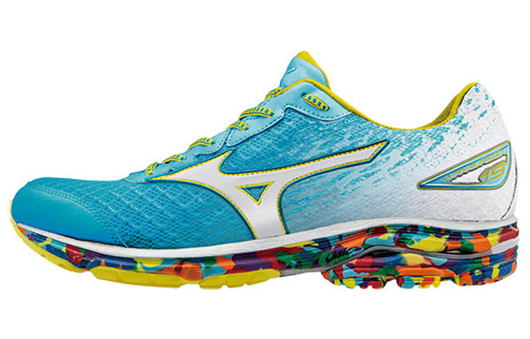 Mizuno Wave Rider 19 Lightweight Wear-resistant Blue White J1GD160880