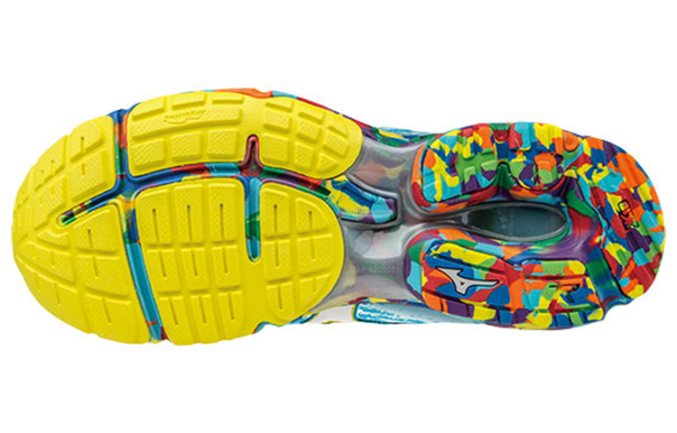 Lookbook Mizuno Wave Rider 19 Azul Blanco Resistente y Ligero J1GD160880