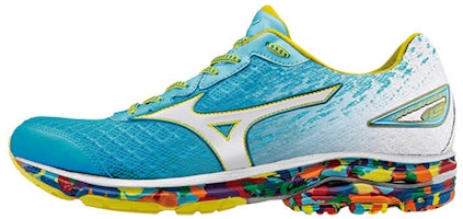 Mizuno Wave Rider 19 Lightweight Wear-resistant Blue White J1GD160880 Mizuno Wave Rider 19 Lightweight Wear-resistant Blue White J1GD160880