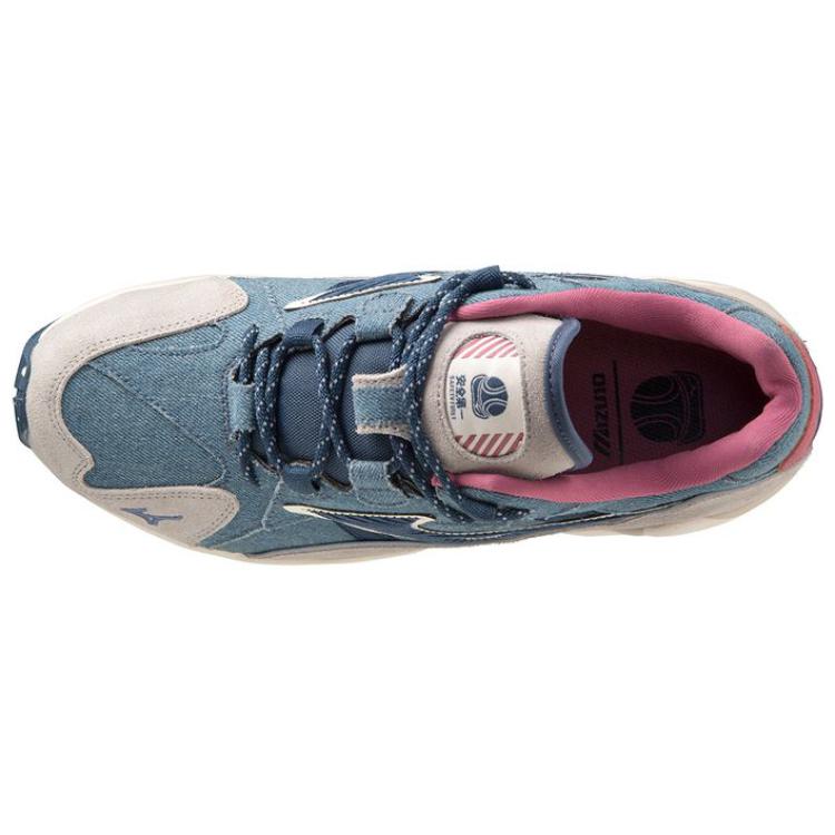 Cheap 미즈노 웨이브 라이더 1 '블루 그레이' D1GA2380