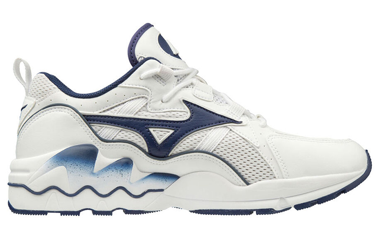 Lookbook 美津濃 Wave Rider 1 舒適透氣 復古運動跑步鞋 白藍