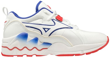 美津浓Wave Rider 1 白红蓝色男鞋 D1GA200362 Order 美津浓Wave Rider 1 白红蓝色男鞋 D1GA200362