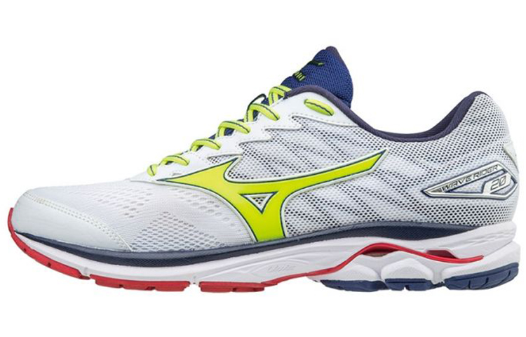 Mizuno Wave Rider 20 Low Tops Wear-resistant Gray Yellow J1GC170357