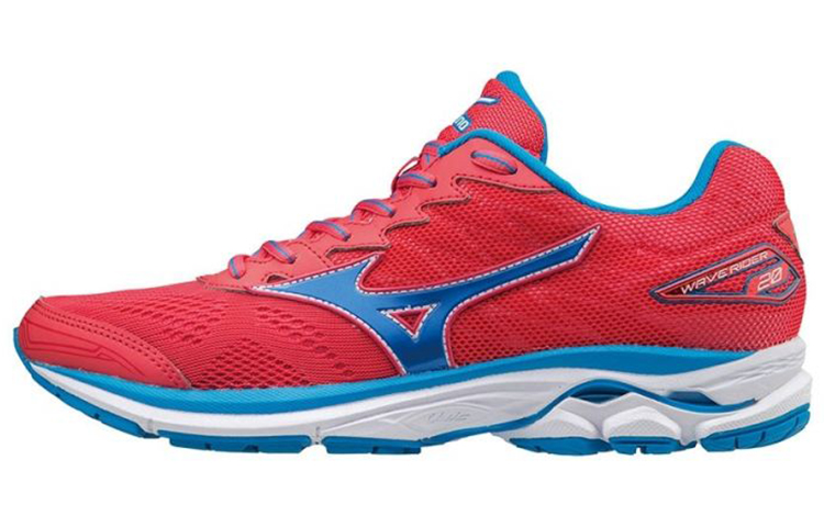 Mizuno Wave Rider 20 Low Tops Wear-resistant Pink Blue White J1GD170329