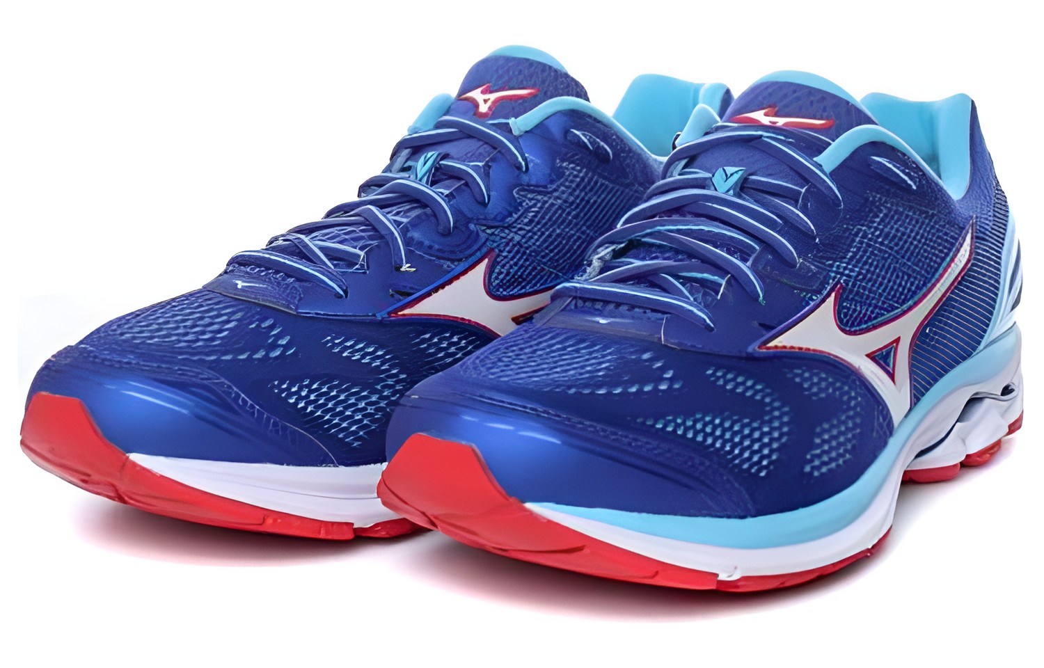Lookbook Mizuno Wave Rider 21 ''Blauw Wit Rood'' J1GC180302