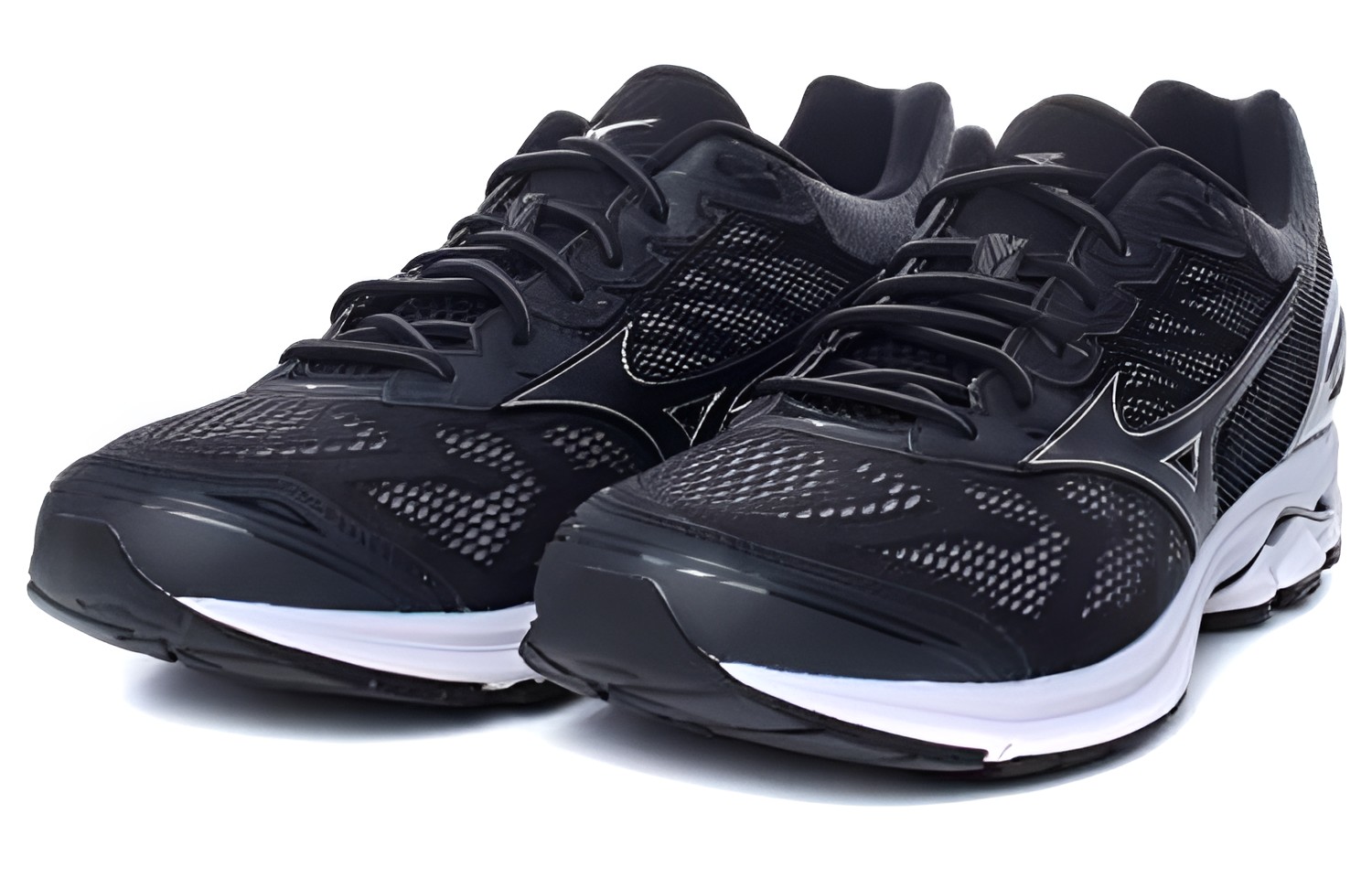 Lookbook Mizuno Wave Rider 21 Scarpe Basse Resistenti Nero Grigio J1GC180309