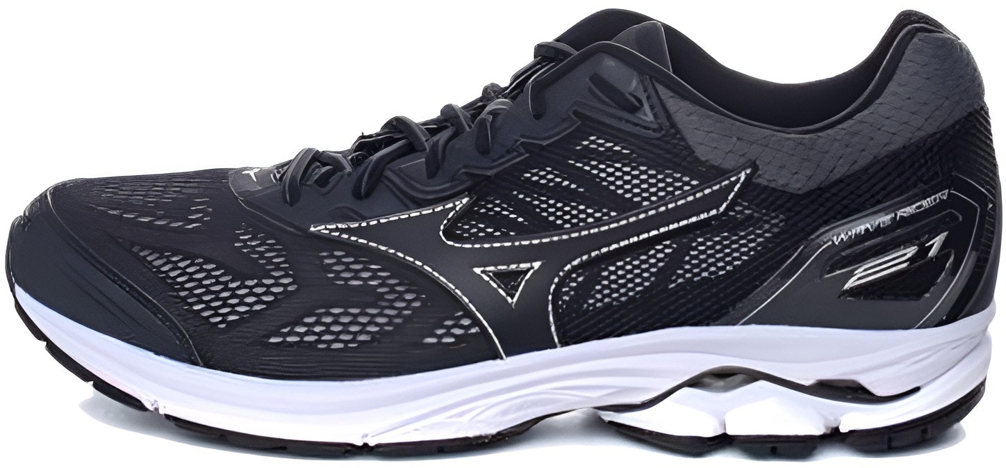 mizuno-wave-rider-21-low-tops-wear-resistant-black-gray-j1-gc-180309