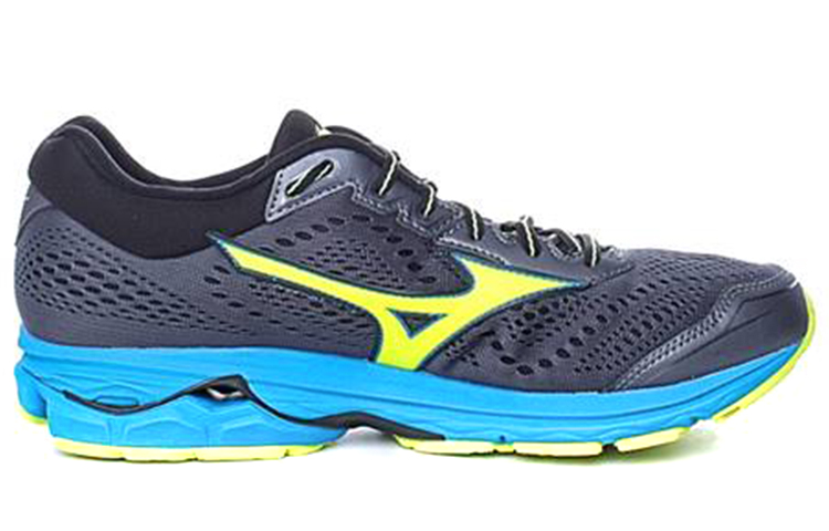 Order Mizuno Wave Rider 22 Lage Sneakers Slijtvast Zwart Blauw Geel J1GC183145