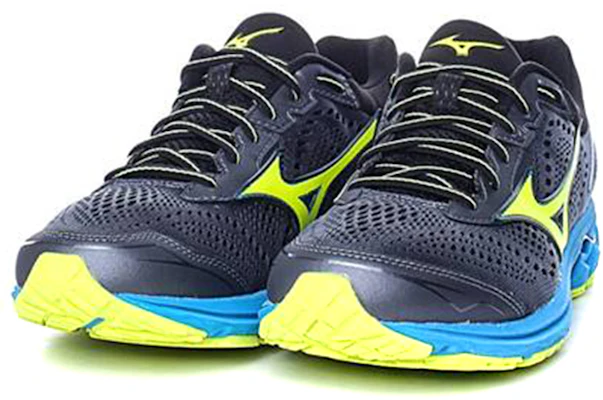 Mizuno Wave Rider 22 Lage Sneakers Slijtvast Zwart Blauw Geel J1GC183145 Lookbook Mizuno Wave Rider 22 Lage Sneakers Slijtvast Zwart Blauw Geel J1GC183145