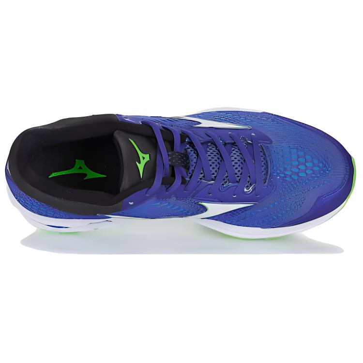 Shop Mizuno Wave Rider 22 Zapatillas Resistentes Azul Blanco Bajo Top J1GC183116