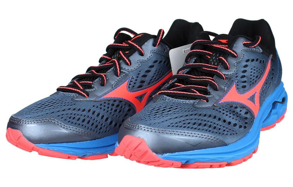 Lookbook Mizuno Wave Rider 22 Sport Grijs Blauw Roze J1GD183155
