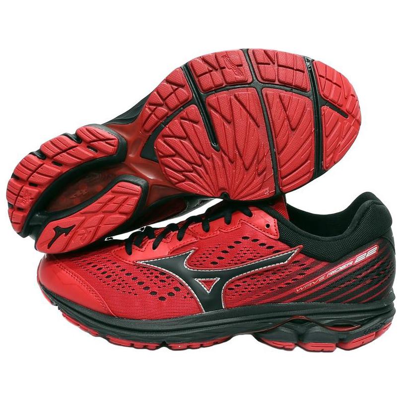 Lookbook Mizuno Wave Rider 22 Super Wide 'Rojo'. J1GC183210
