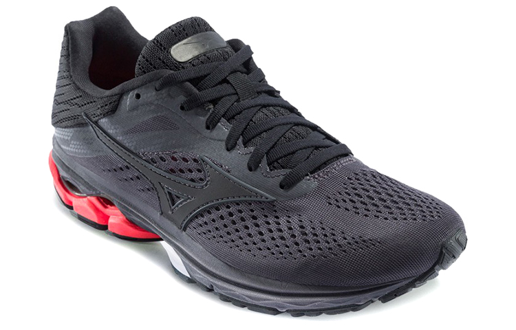 Lookbook 미즈노 웨이브 라이더 23 블랙레드 (Mizuno Wave Rider 23 Black Red) J1GD190311