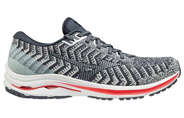 Order 美津濃 Wave Rider 24 Waveknit 防滑透氣 低筒運動跑步鞋 黑白