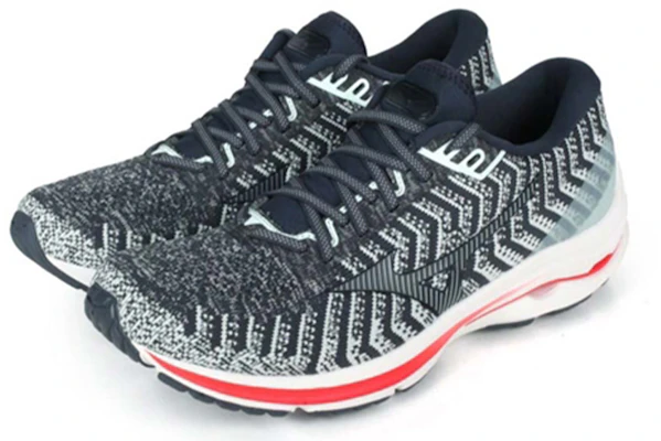 Mizuno Wave Rider 24 Waveknit 'Black White' J1GC207533 Lookbook Mizuno Wave Rider 24 Waveknit 'Black White' J1GC207533