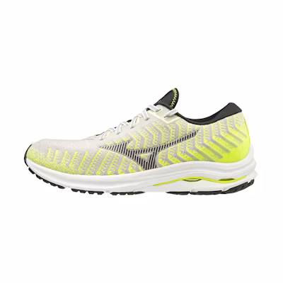 Mizuno Wave Rider 24 Waveknit 'Yellow Gray White'