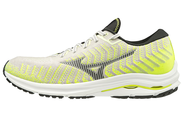 Mizuno Wave Rider 24 Waveknit 'Yellow Gray White' J1GC207516