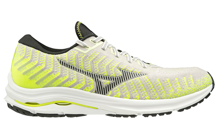 Order Mizuno Wave Rider 24 Waveknit 'Yellow Gray White' J1GC207516