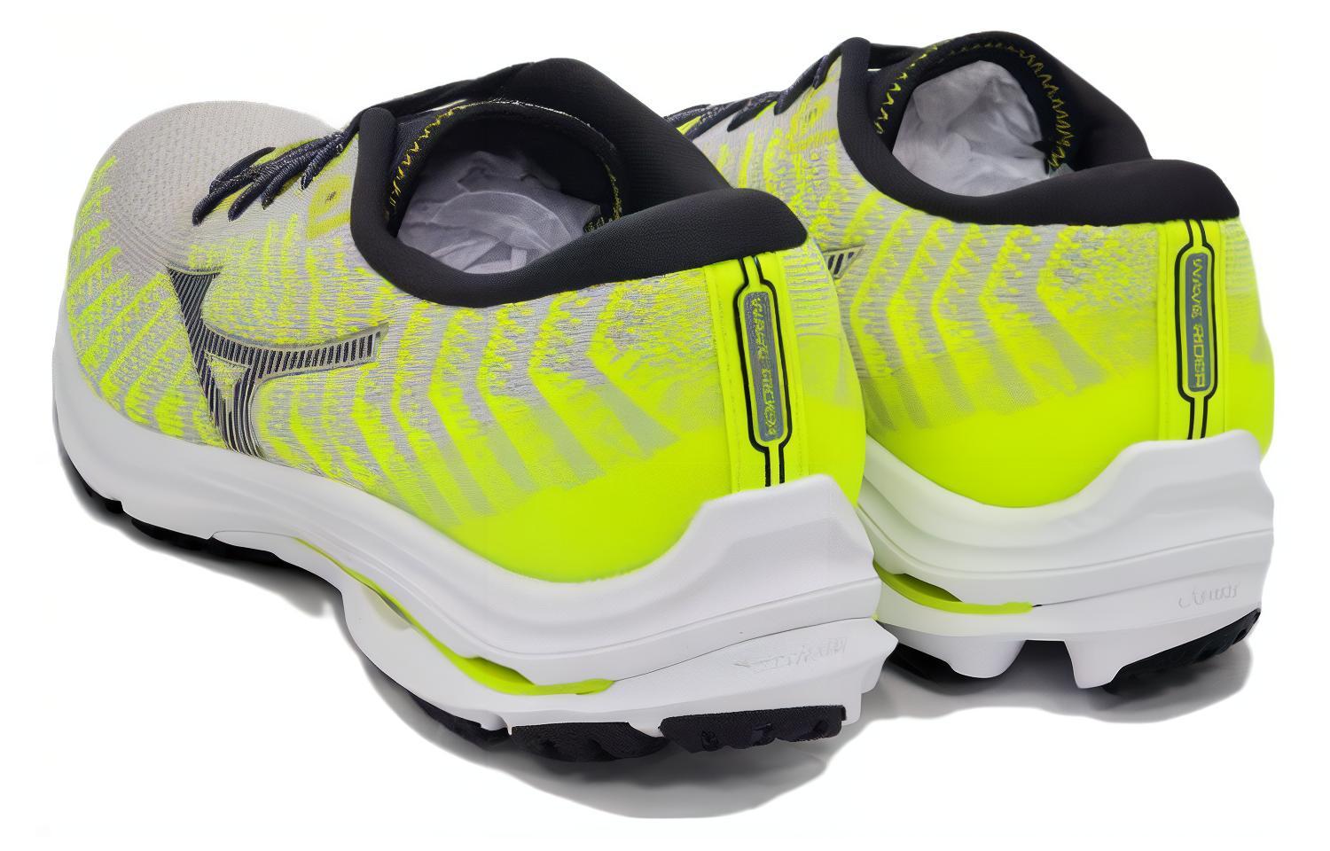 Lookbook Mizuno Wave Rider 24 Waveknit 'Yellow Gray White' J1GC207516