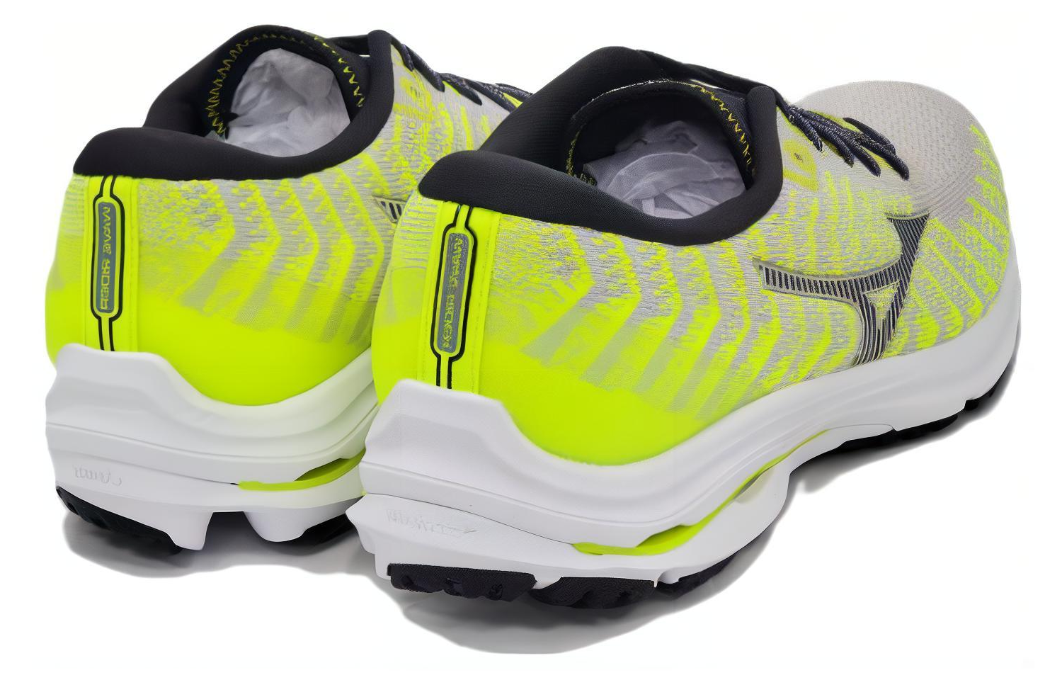 Shop Mizuno Wave Rider 24 Waveknit 'Yellow Gray White' J1GC207516