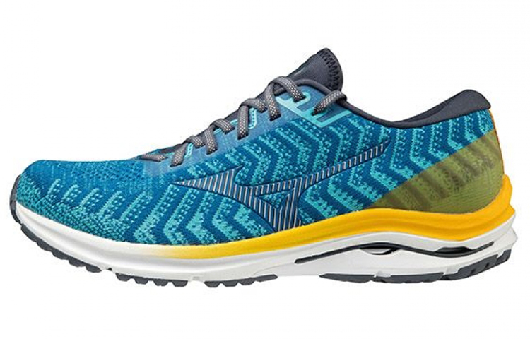 Mizuno Wave Rider 24 Waveknit Super Wide 'Blue Orange' J1GC207630