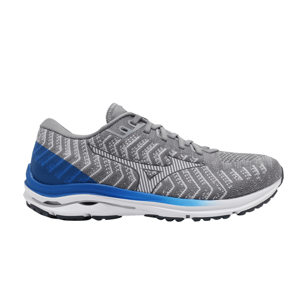Mizuno Wave Rider 24 Waveknit Super Wide 'Grey Blue' J1GC207601