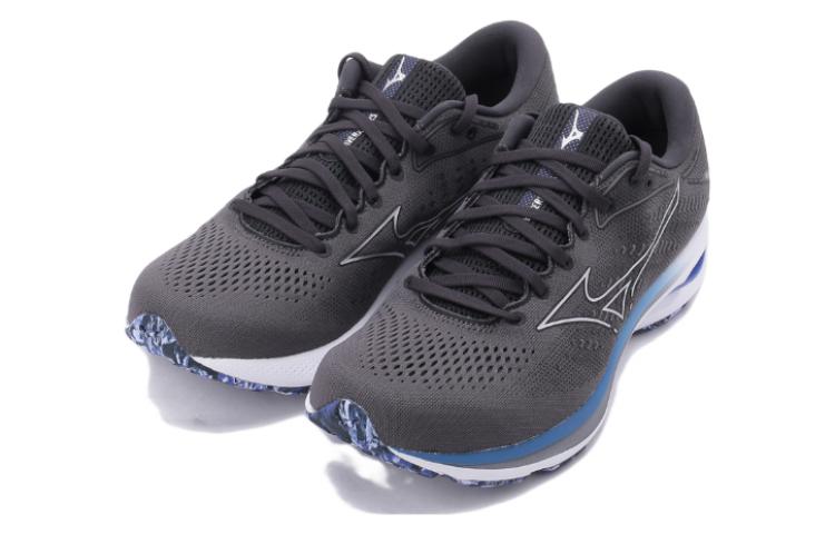 Lookbook Mizuno Wave Rider 25 4E Wide 'Kelabu Biru' J1GC210493