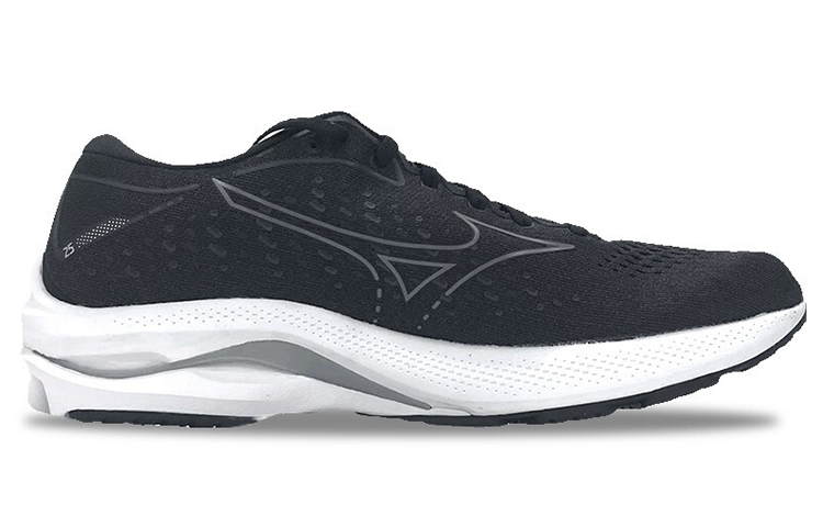 Order 미즈노 웨이브 라이더 25 블랙 (Mizuno Wave Rider 25 Black) J1GC210334